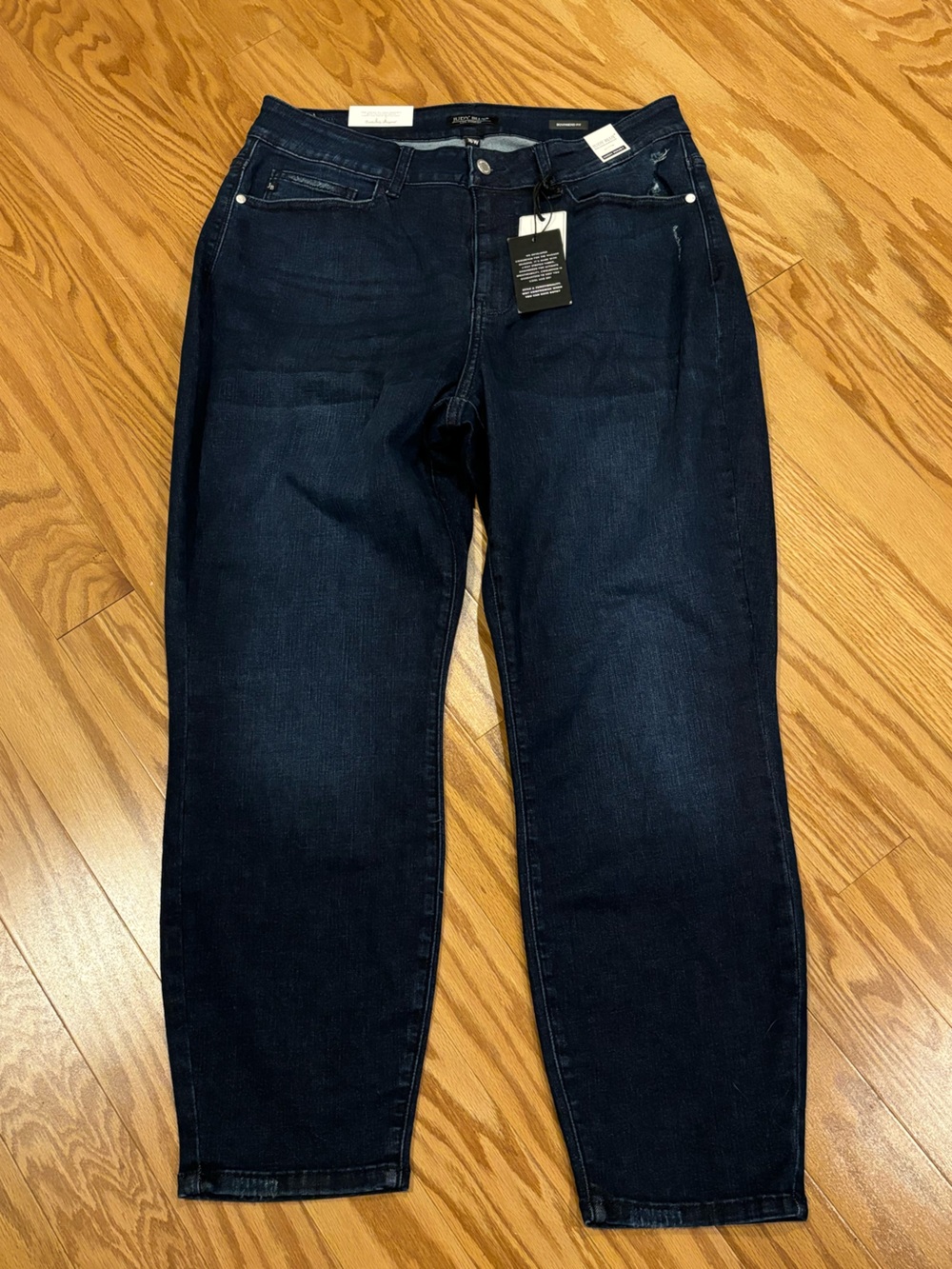 Judy Blue NEW Cool Boyfriend Fit High Waist Jeans Dark Wash Stretch 16W - Picture 3 of 16